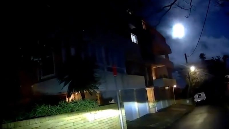 Bright flash in the sky over Sydney