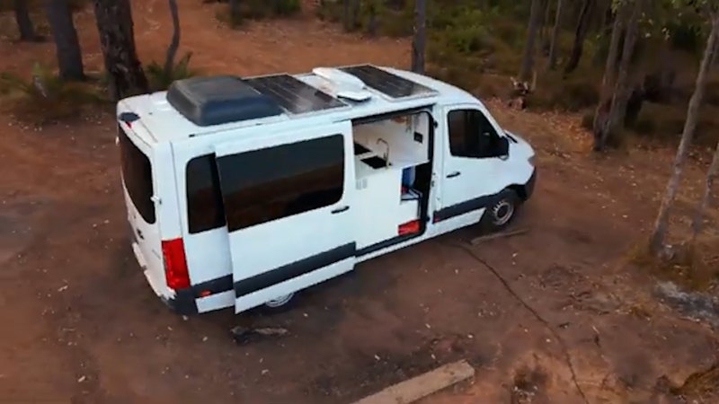 Aussie couple convert van into tiny home for $50,000