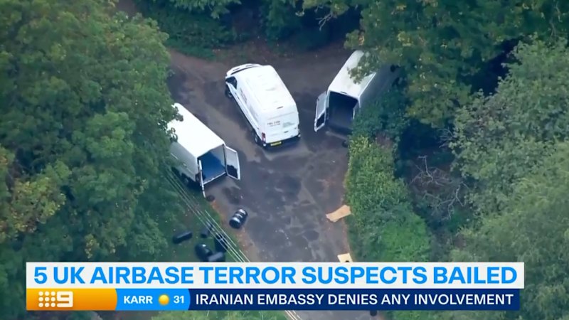 Five terror suspects released on bail after suspected bomb plot at UK air base