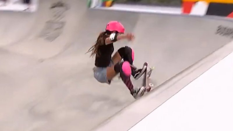 Aussie 14-year-old's brilliant skateboarding run