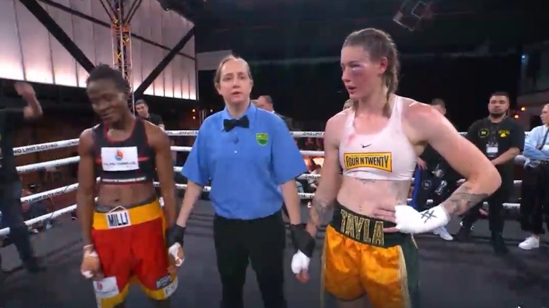 Tayla Harris beaten in boxing return