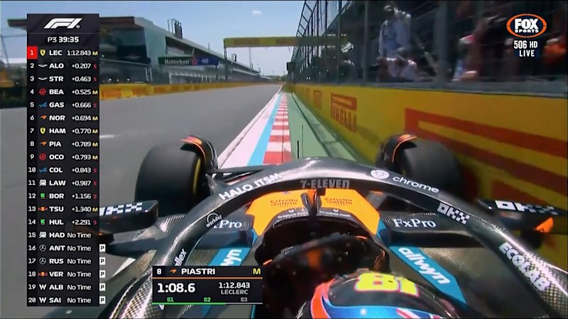 Piastri hits Wall of Champions