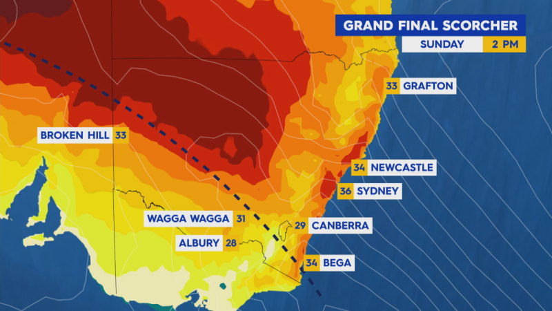 Sizzling Sydney to threaten October heat record on NRL Grand Final day