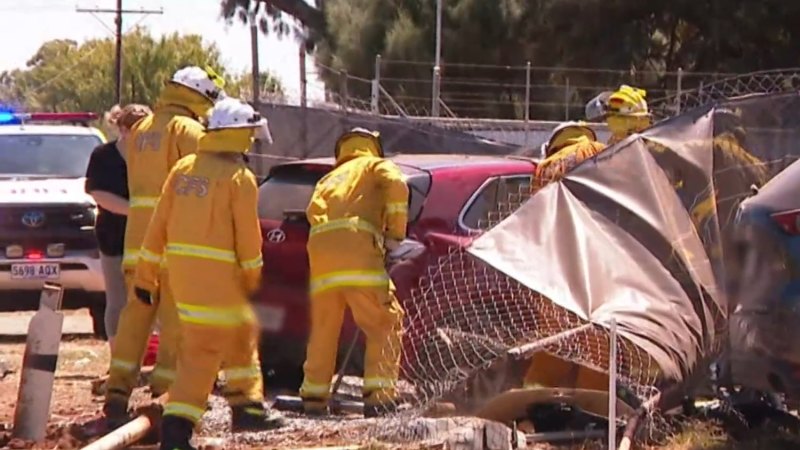 Scenes of destruction following crash on the outskirts of Adelaide