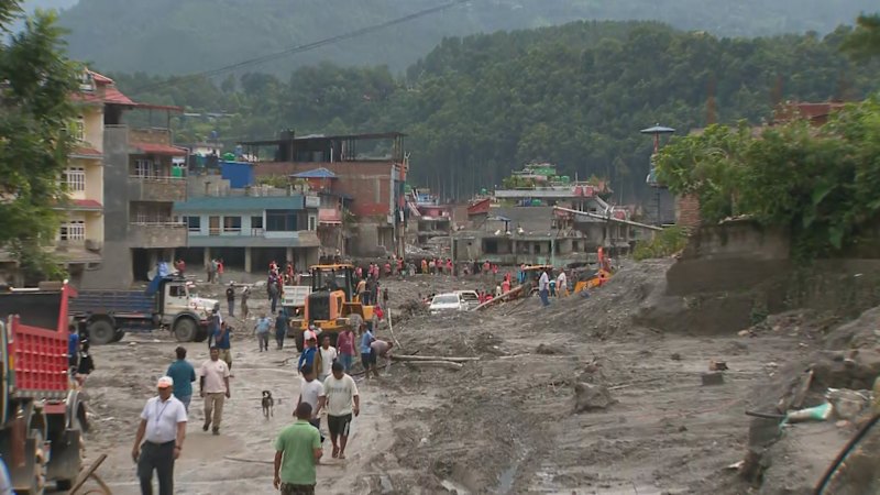 Rescuers race to find 900 missing workers as floodwaters recede in Nepal