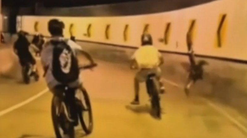 Young e-bike rider crashes in Brisbane tunnel