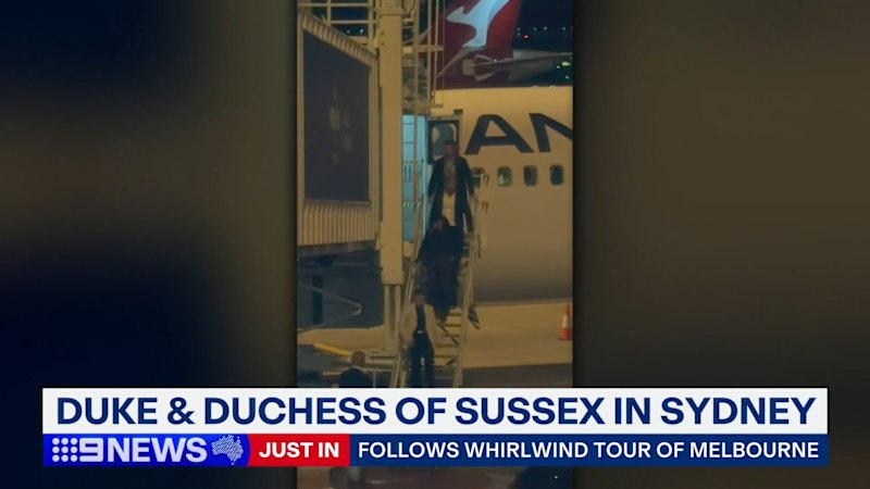 Duke and Duchess of Sussex touch down in Sydney