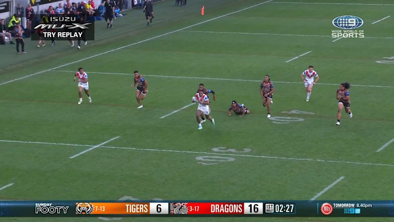 Moses Suli scores standout try as Dragons beat Tigers