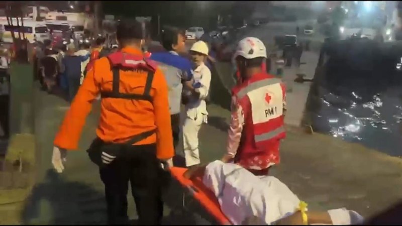 Search continues after Indonesian ferry overturning as some survivors reach shore