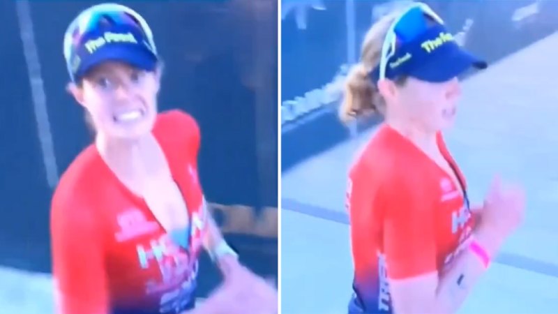 Champion triathlete’s awkward mid-race request