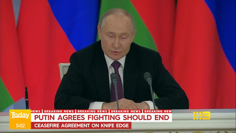 Russian leader says he backs in principle Ukraine ceasefire plan