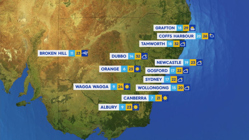 National weather forecast for Monday March 17