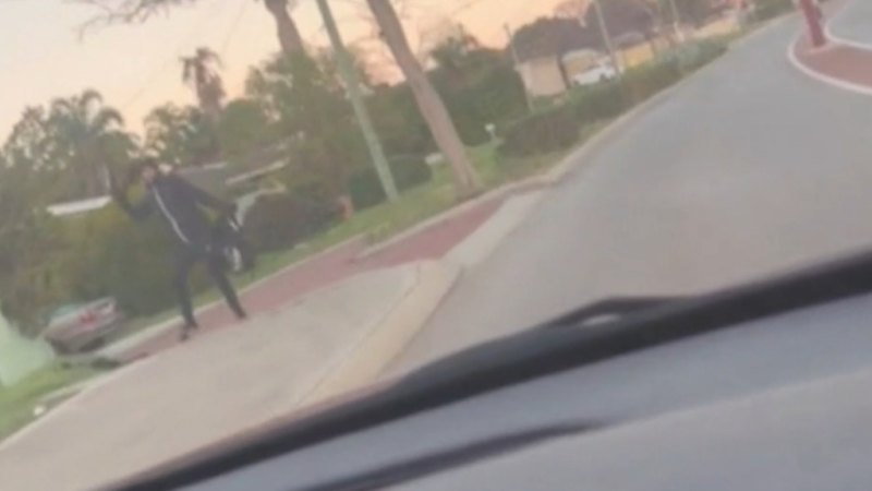 Frightening axe attack caught on camera