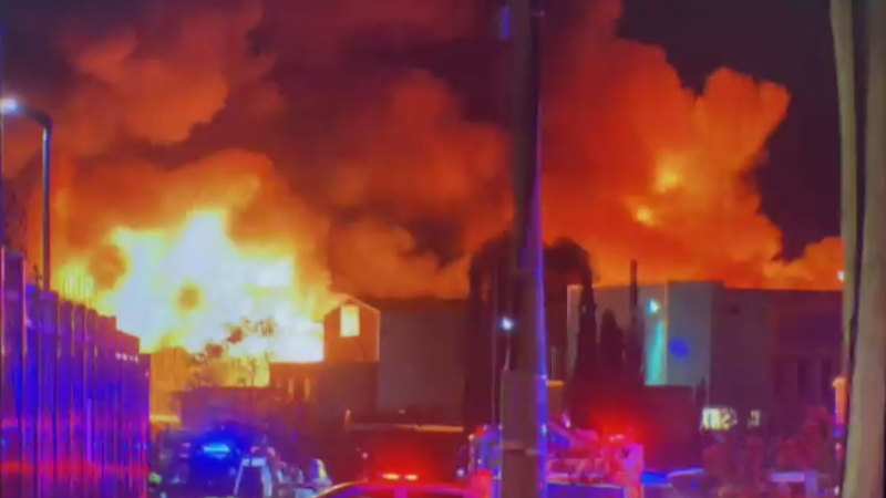 Toxic smoke concern as firefighters battle massive warehouse blaze in Perth