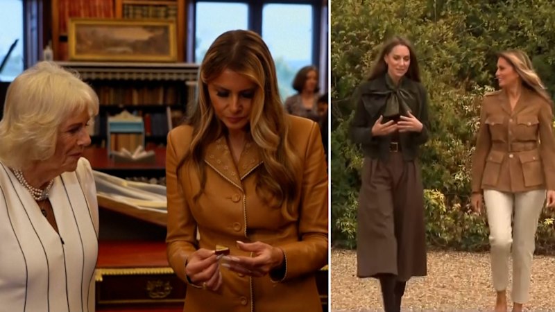 Video: Catherine, Princess of Wales and Queen Camilla Host Melania ...