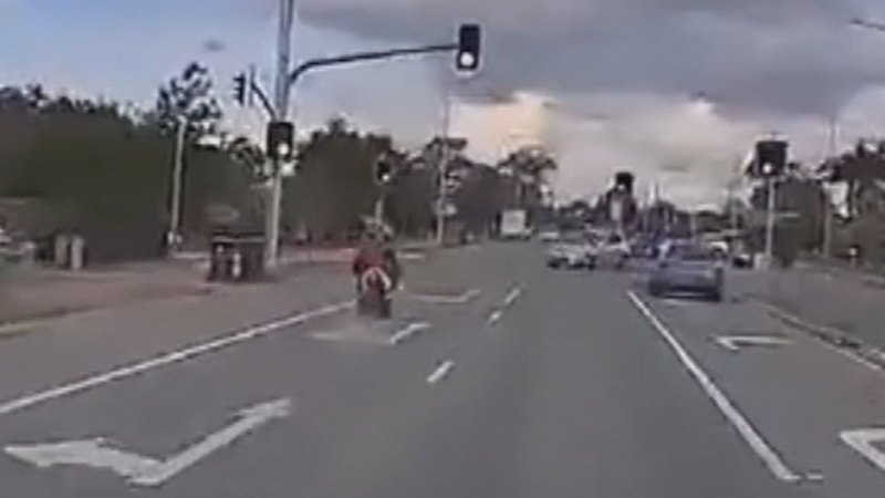 Motorbike and car collide in hit-and-run in Brisbane’s Morayfield