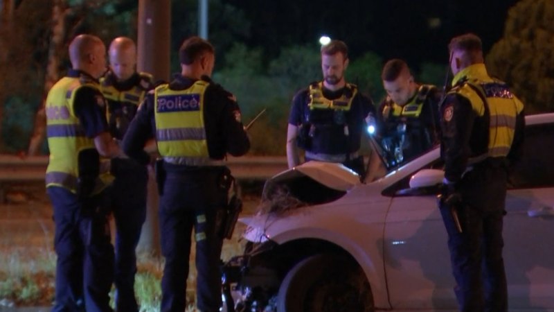 Police investigating after allegedly stolen car crashes into pole in Melbourne’s south-east