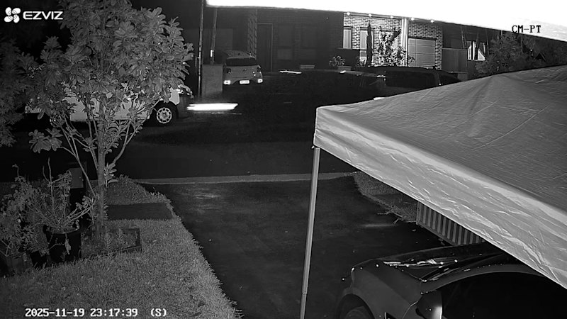 Dramatic moment gunshots heard on suburban street