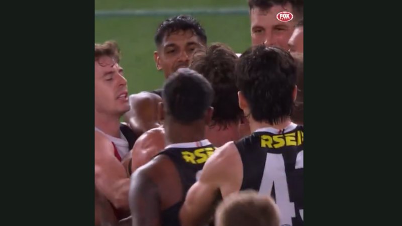Star Saint gets into scrap with Brisbane midfielder