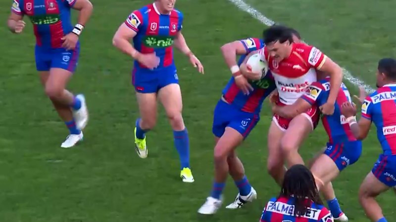 Herbie Farnworth is labelled the NRL’s most targeted player in legs tackle trend