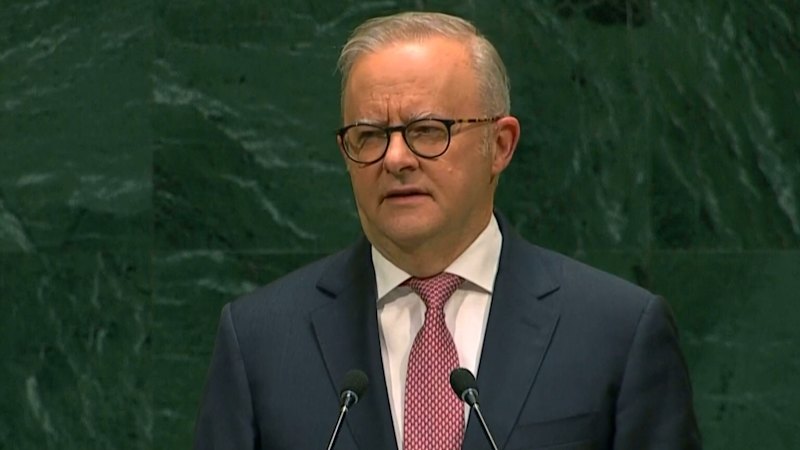 Anthony Albanese defends Palestine recognition in second UN speech