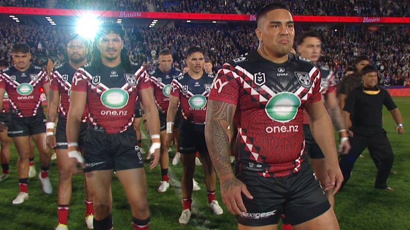 New Zealand Warriors lead haka before Indigenous Round NRL clash with Panthers