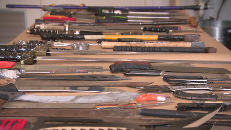 Victoria police seizes hundreds of knives