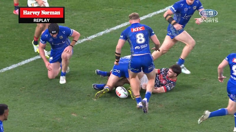 Cody Ramsey’s error leads to Bulldogs try by Jacob Kiraz