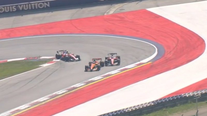 Leclerc brushes Piastri during tight turn battle at Austrian GP