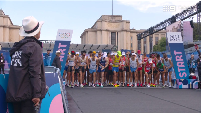 Athletics underway at Paris 2024 with men's 20km race walk