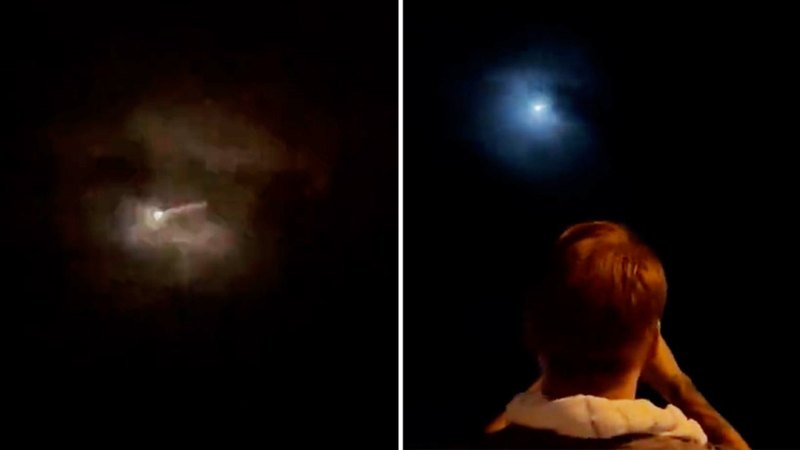 Skywatchers, gökyüzünde yanan kontrol dışı Çin roket enkazının görüntülerini yakaladı