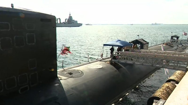 US nuclear submarine docks off WA coast