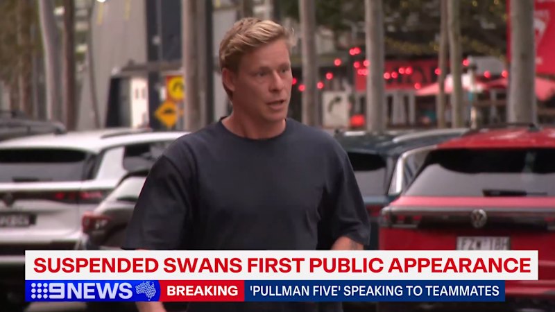 Banned Sydney Swans players return to HQ
