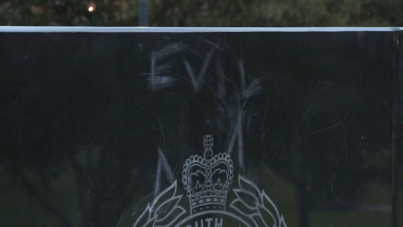 Police memorial vandalised in Sydney