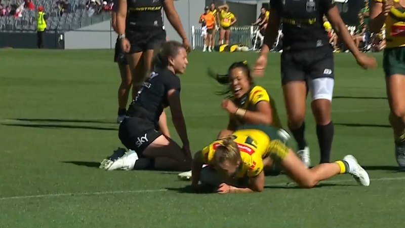 Debutant dives over the line