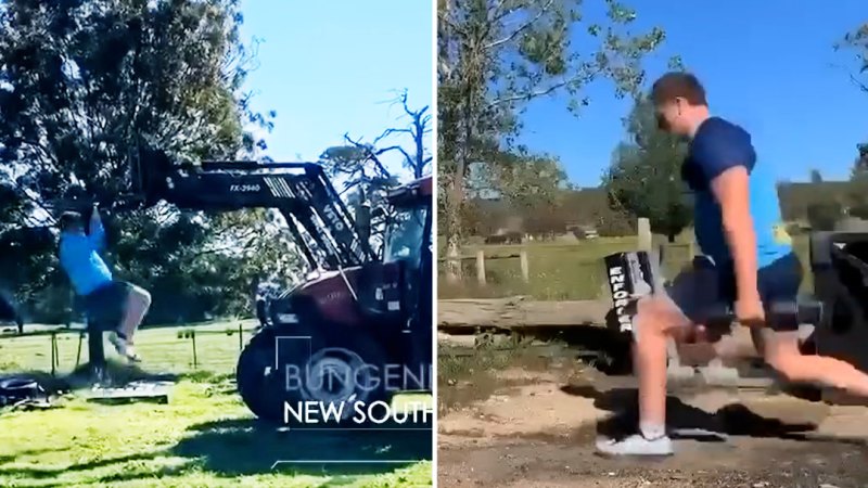 Waratahs star’s farm workout