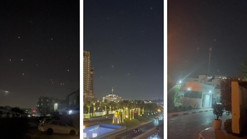 Witnesses see possible missiles in sky in Qatar