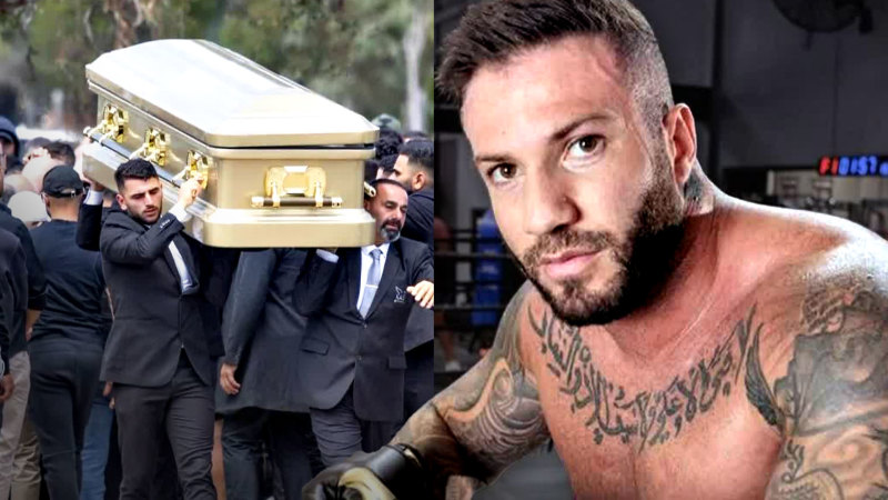 Slain underworld figure farewelled in golden casket after execution-style murder