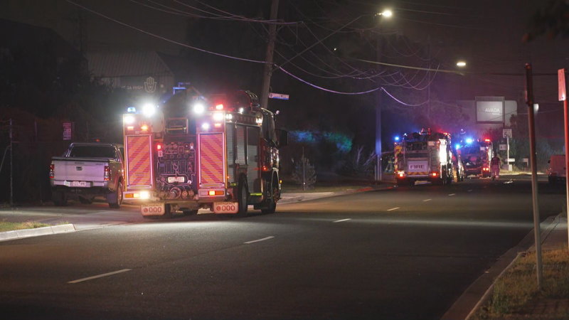 Firefighters tackle suspiscious factory blaze