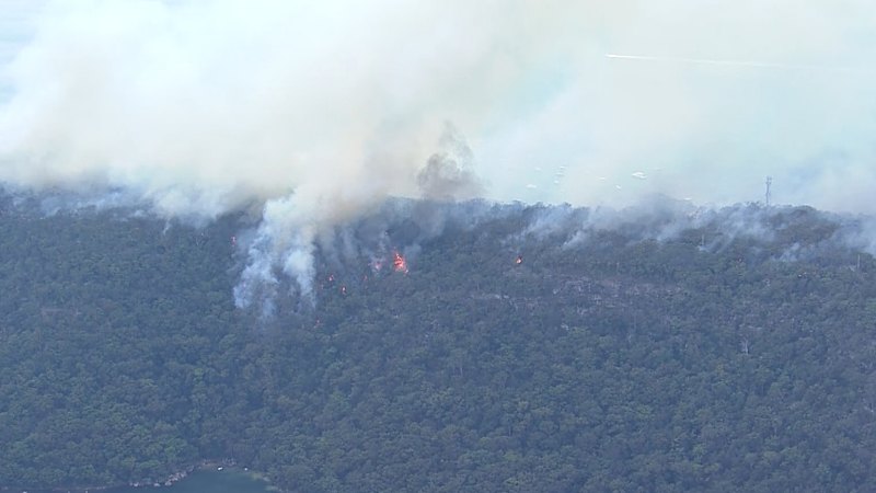 Bushfire threatens homes north of Sydney