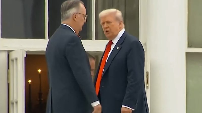 Donald Trump takes unexpected walk on White House roof