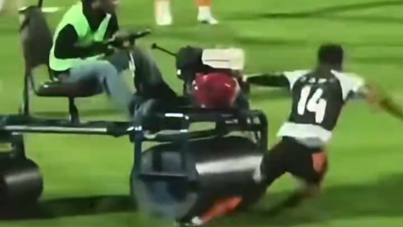 Andros Townsend filmed being rolled over before Thai League match