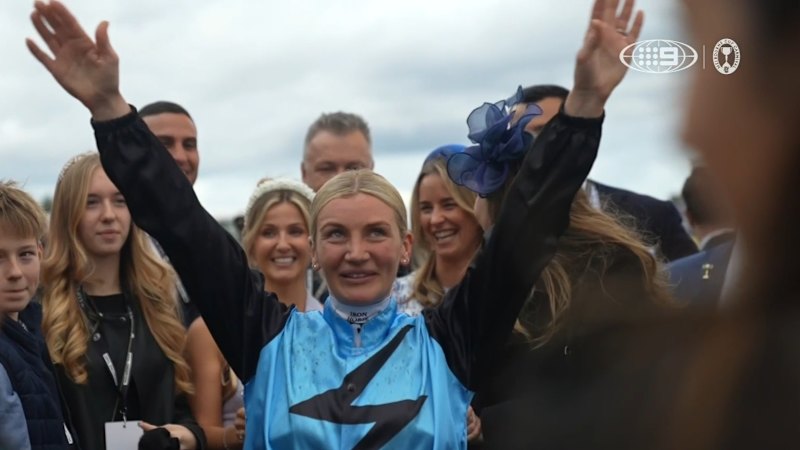 Half Yours storms home in history-making Melbourne Cup ride