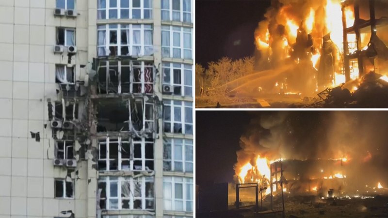 Kamikaze İHA dalgası Kiev'i vurduktan sonra en az beş kişi öldü