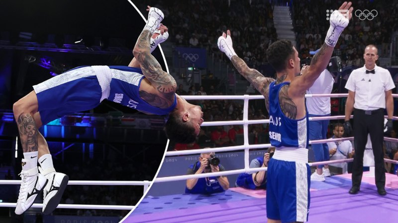 Aussie's insane celebration after boxing win