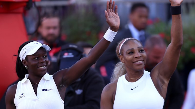 Serena Williams hits hard in tennis comeback