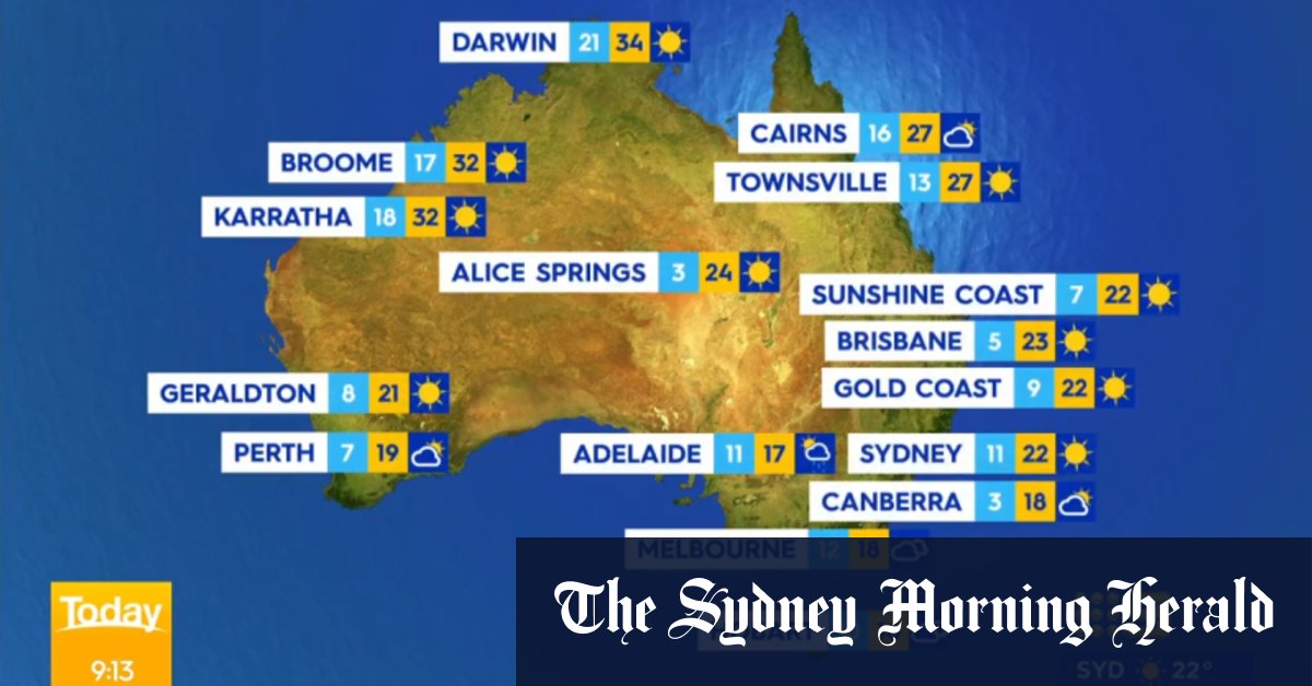 National weather forecast for Sunday August 20