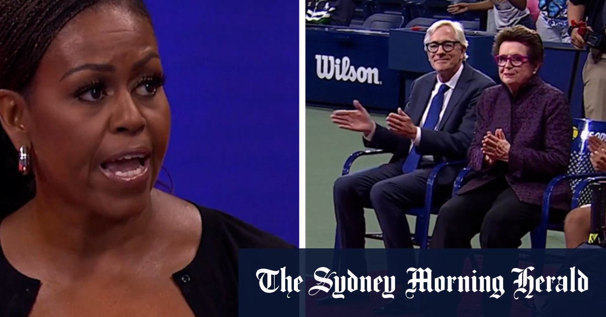 Michelle Obama delivers rousing speech at US Open