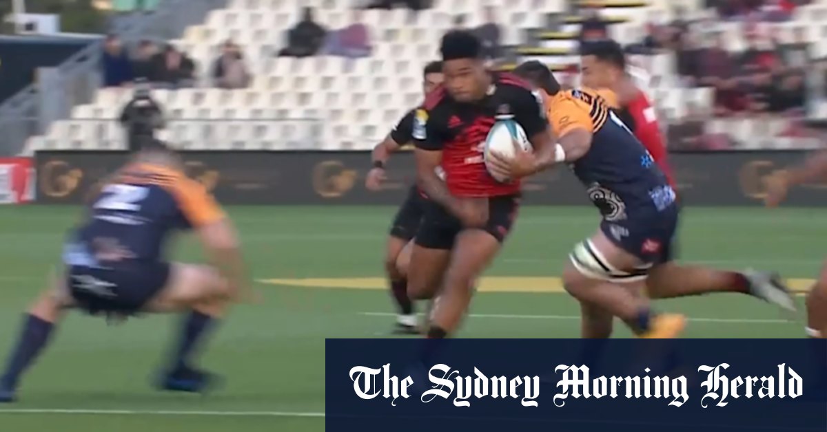 Cruasders star beats three for first try