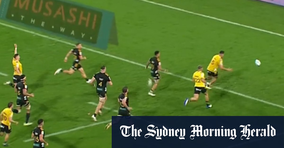 Hurricanes win chip-and-chase for epic try